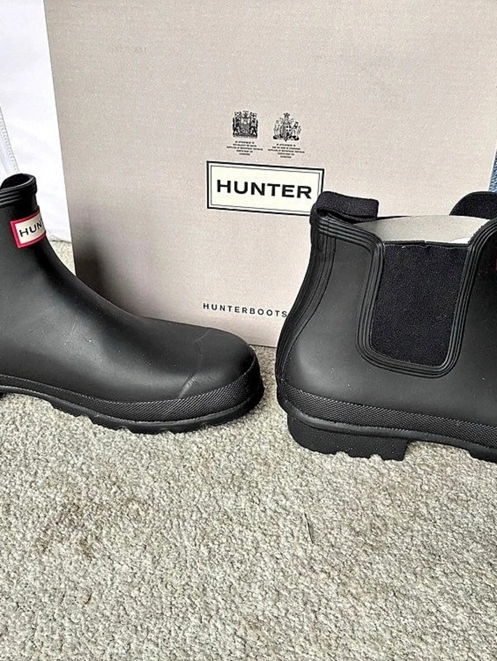Men’s Hunter Original Chelsea Dark Sole RMA Rain Boots US 10